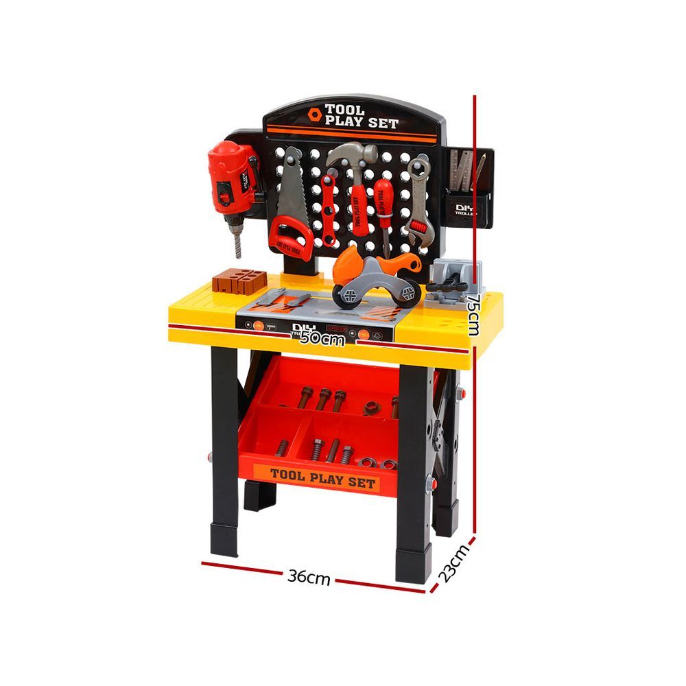Keezi Kids Pretend Play Set Workbench Tools 54pcs Builder Work Childrens Toys | Auzzi Store