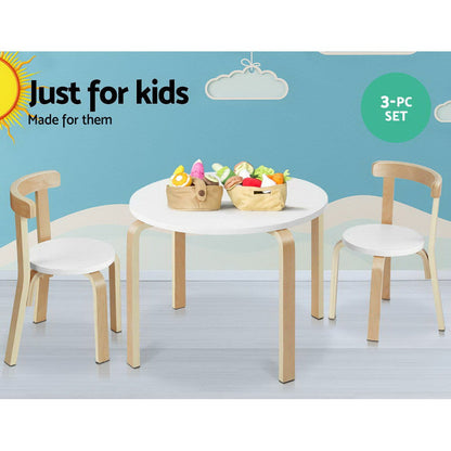 Keezi Nordic Kids Table Chair Set 3PC Desk Activity Study Play Children Modern | Auzzi Store