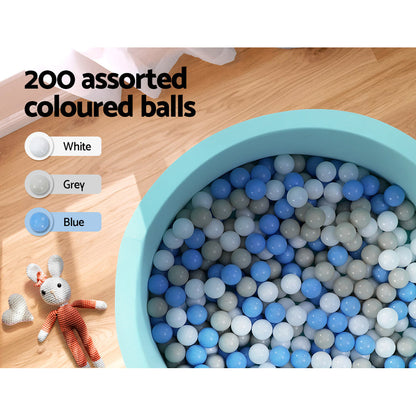 Keezi Ocean Foam Ball Pit with Balls Kids Play Pool Barrier Toys 90x30cm Blue | Auzzi Store