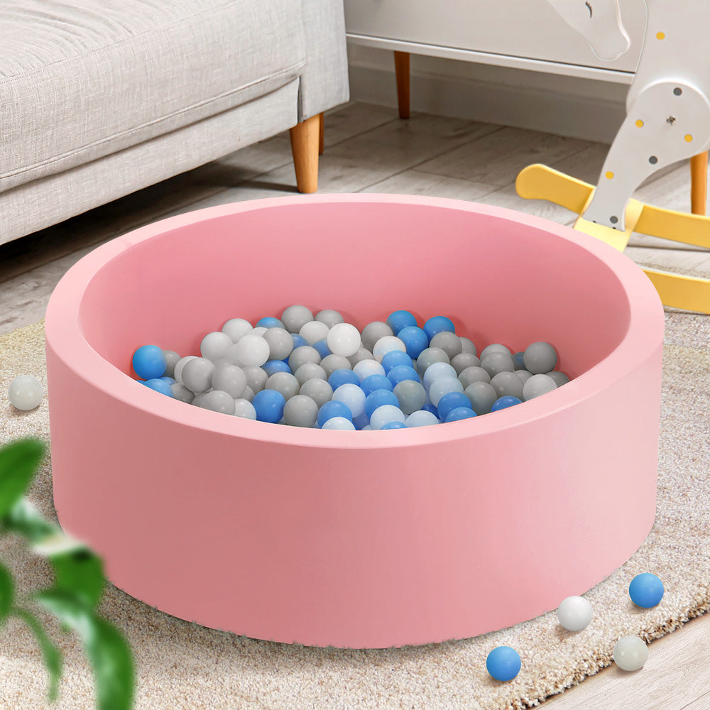 Keezi Ocean Foam Ball Pit with Balls Kids Play Pool Barrier Toys 90x30cm Pink | Auzzi Store