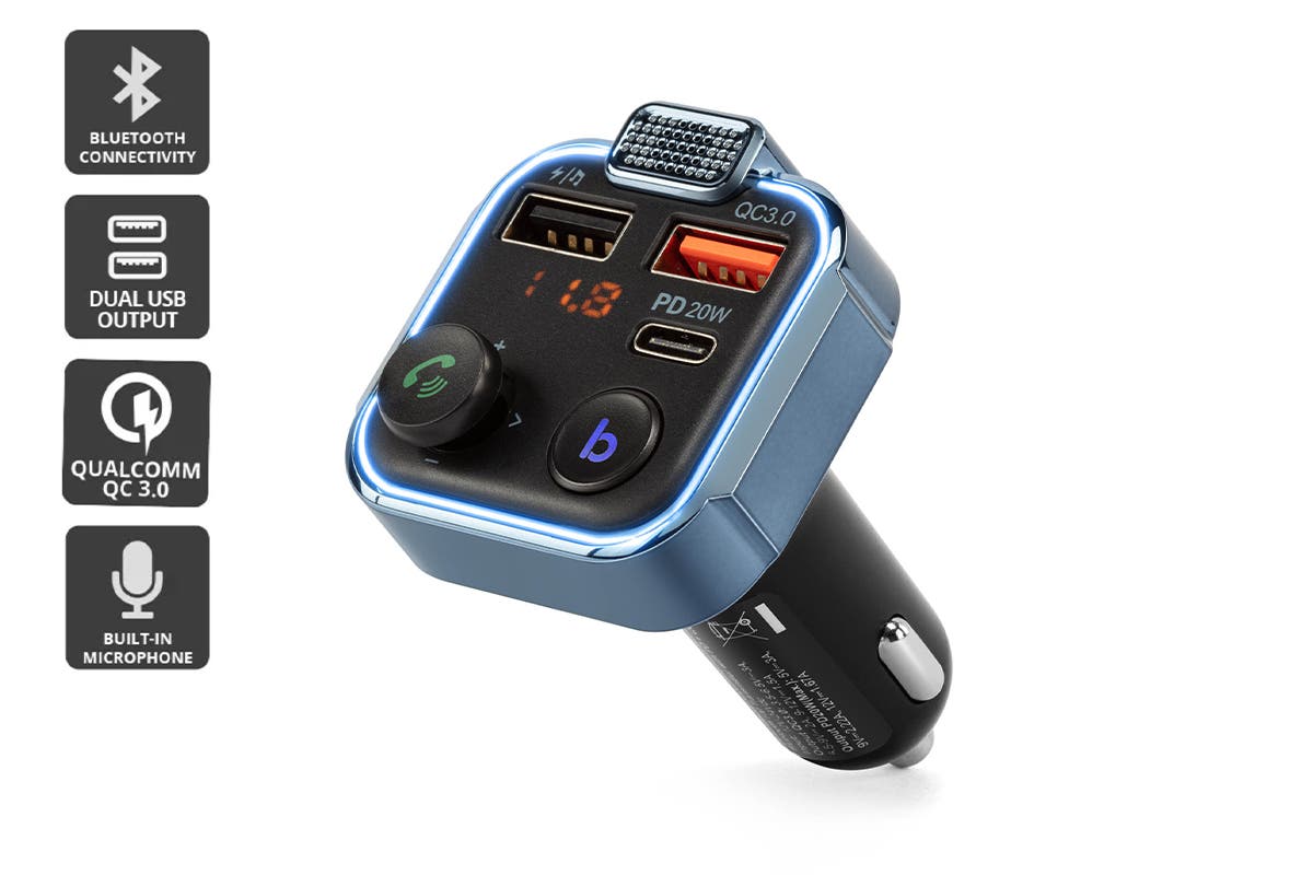 Kogan Premium Wireless Car Bluetooth FM Transmitter with PD & QC3.0 | Auzzi Store