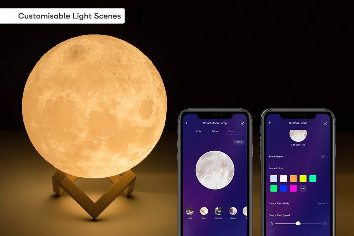 Kogan SmarterHomeâ„¢ RGB + Cool & Warm White Smart Moon Lamp | Auzzi Store