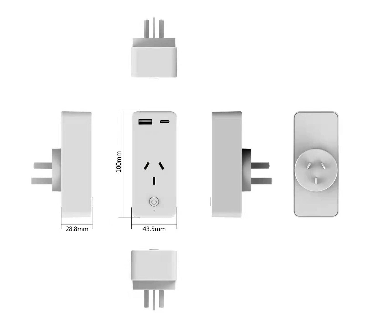 Kogan SmarterHomeâ„¢ Smart Plug With Energy Meter & 5V 2A USB A&C Ports | Auzzi Store