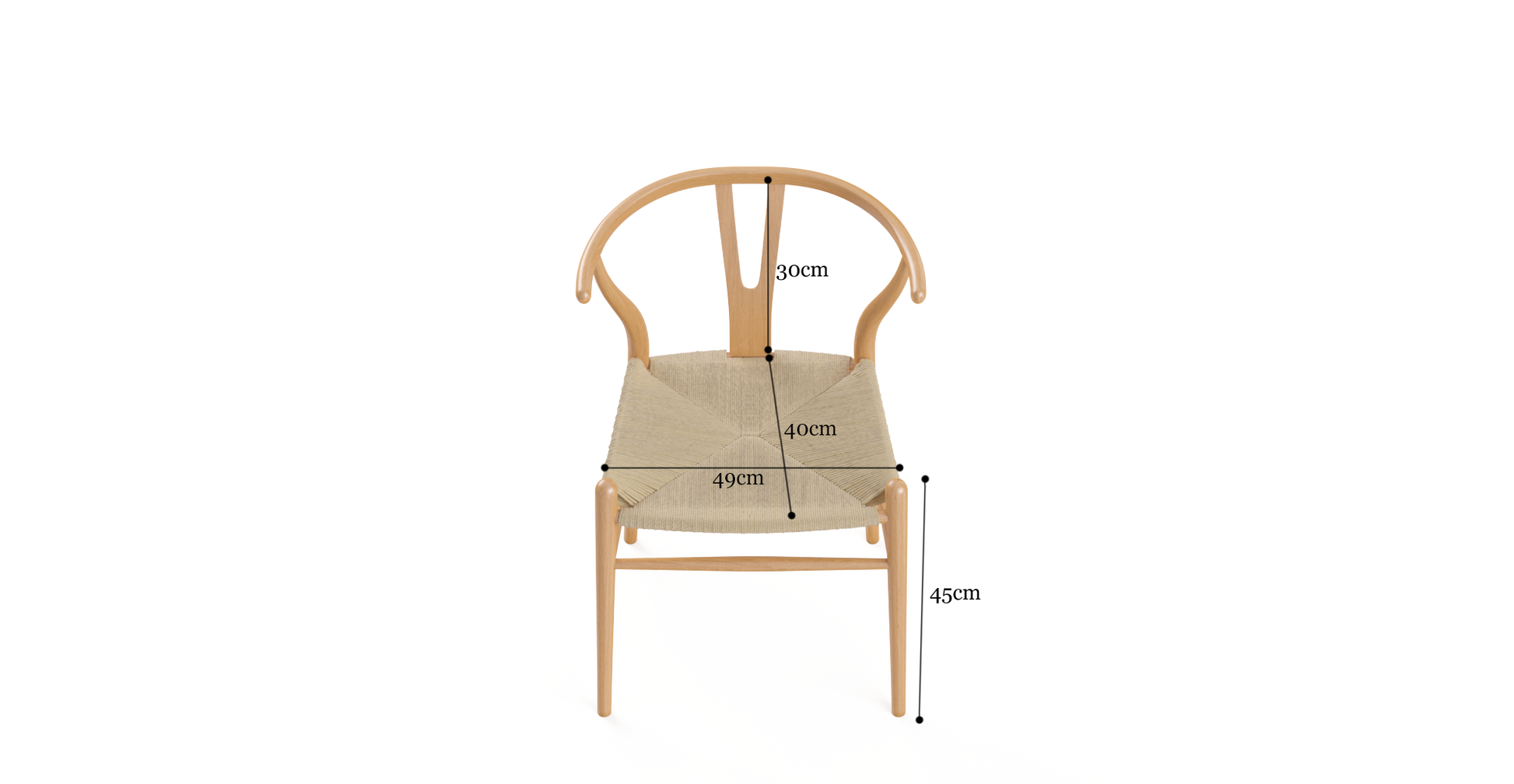 Brosa Koko Set of 2 Dining Chairs  - Natural)
