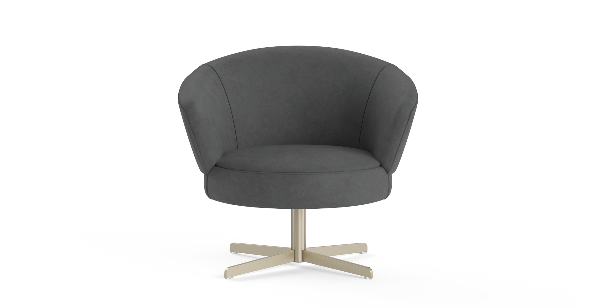 Brosa Kubrick Swivel Accent Chair (Moody Grey)
