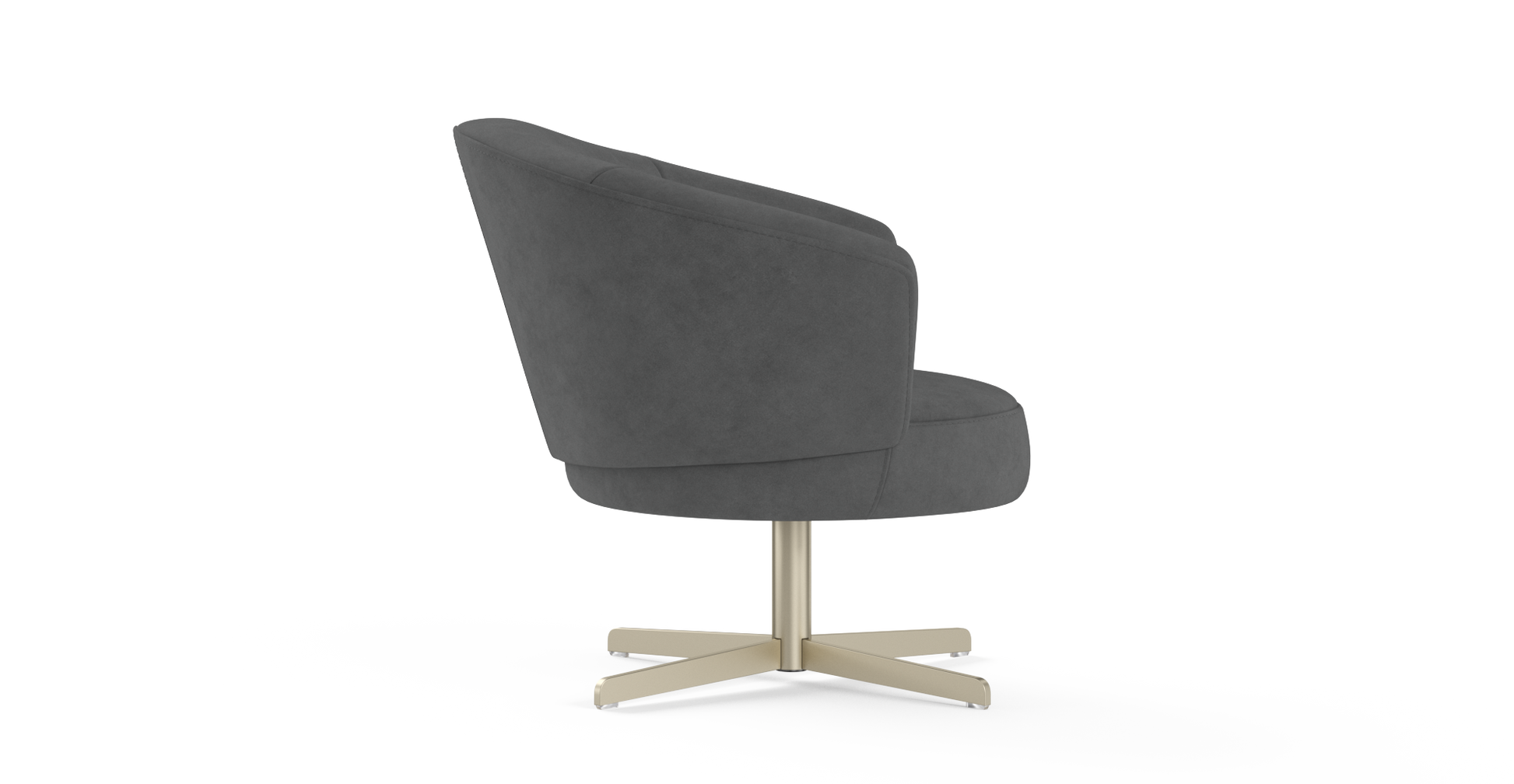 Brosa Kubrick Swivel Accent Chair (Moody Grey)
