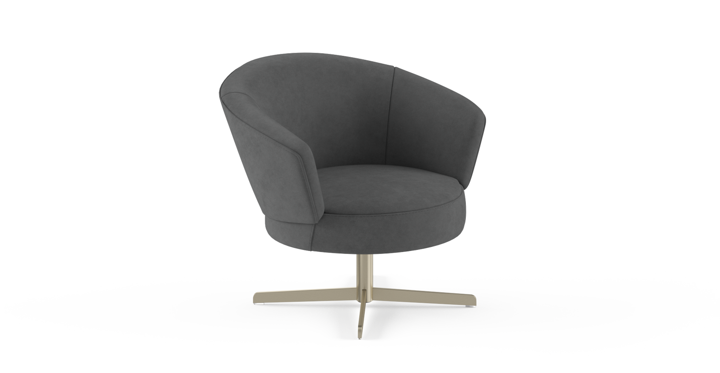 Brosa Kubrick Swivel Accent Chair (Moody Grey)