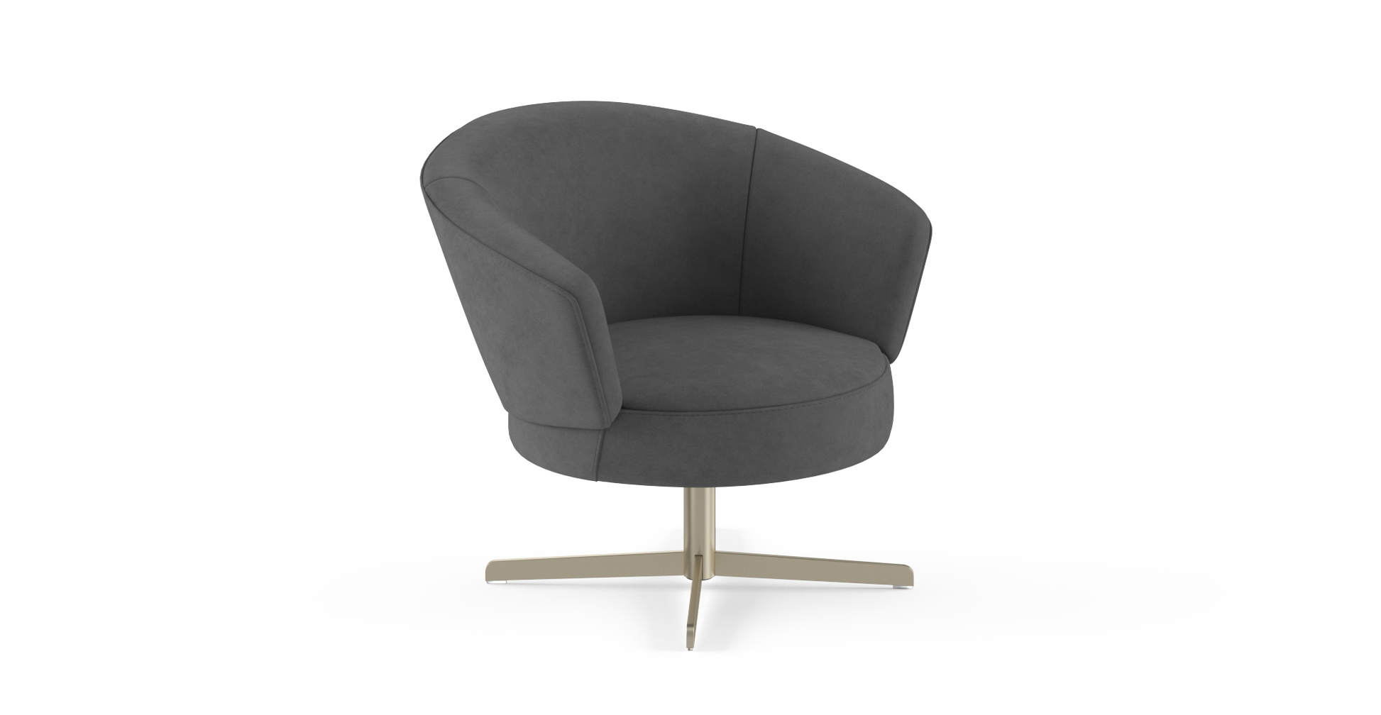 Brosa Kubrick Swivel Accent Chair (Moody Grey)