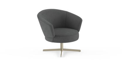 Brosa Kubrick Swivel Accent Chair (Moody Grey)
