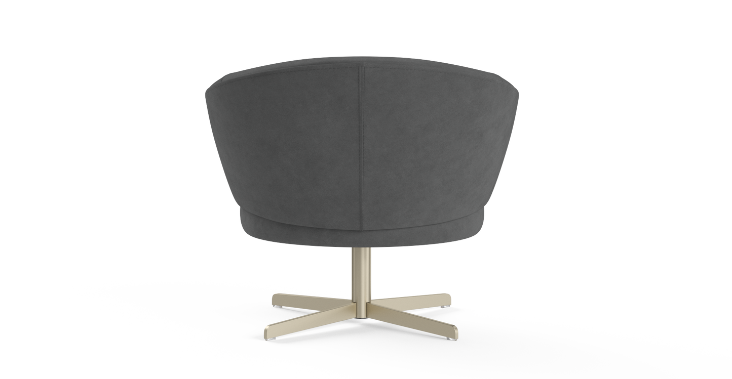 Brosa Kubrick Swivel Accent Chair (Moody Grey)