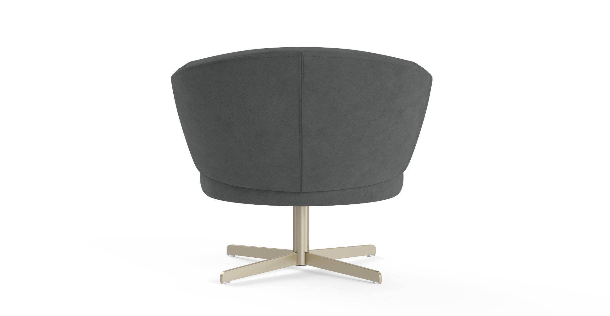 Brosa Kubrick Swivel Accent Chair (Moody Grey)