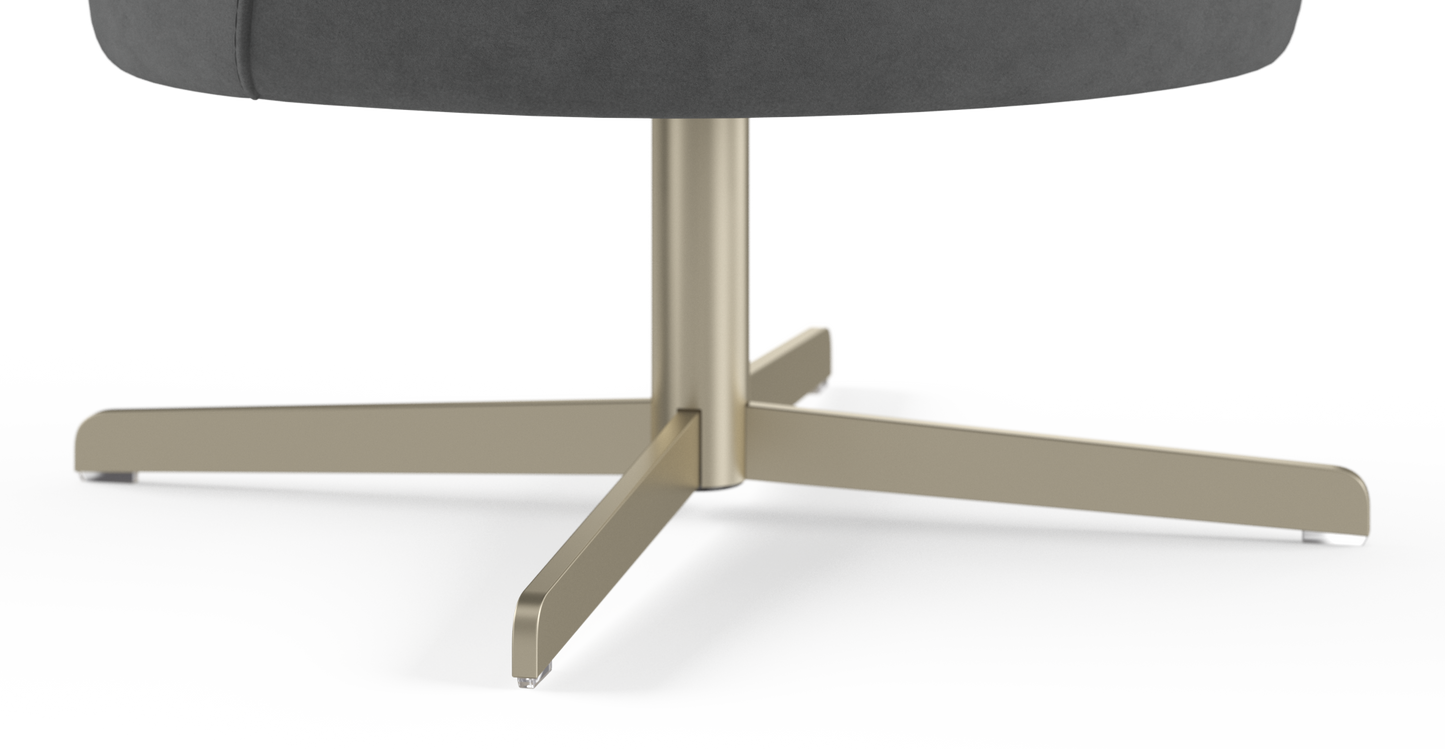 Brosa Kubrick Swivel Accent Chair (Moody Grey)