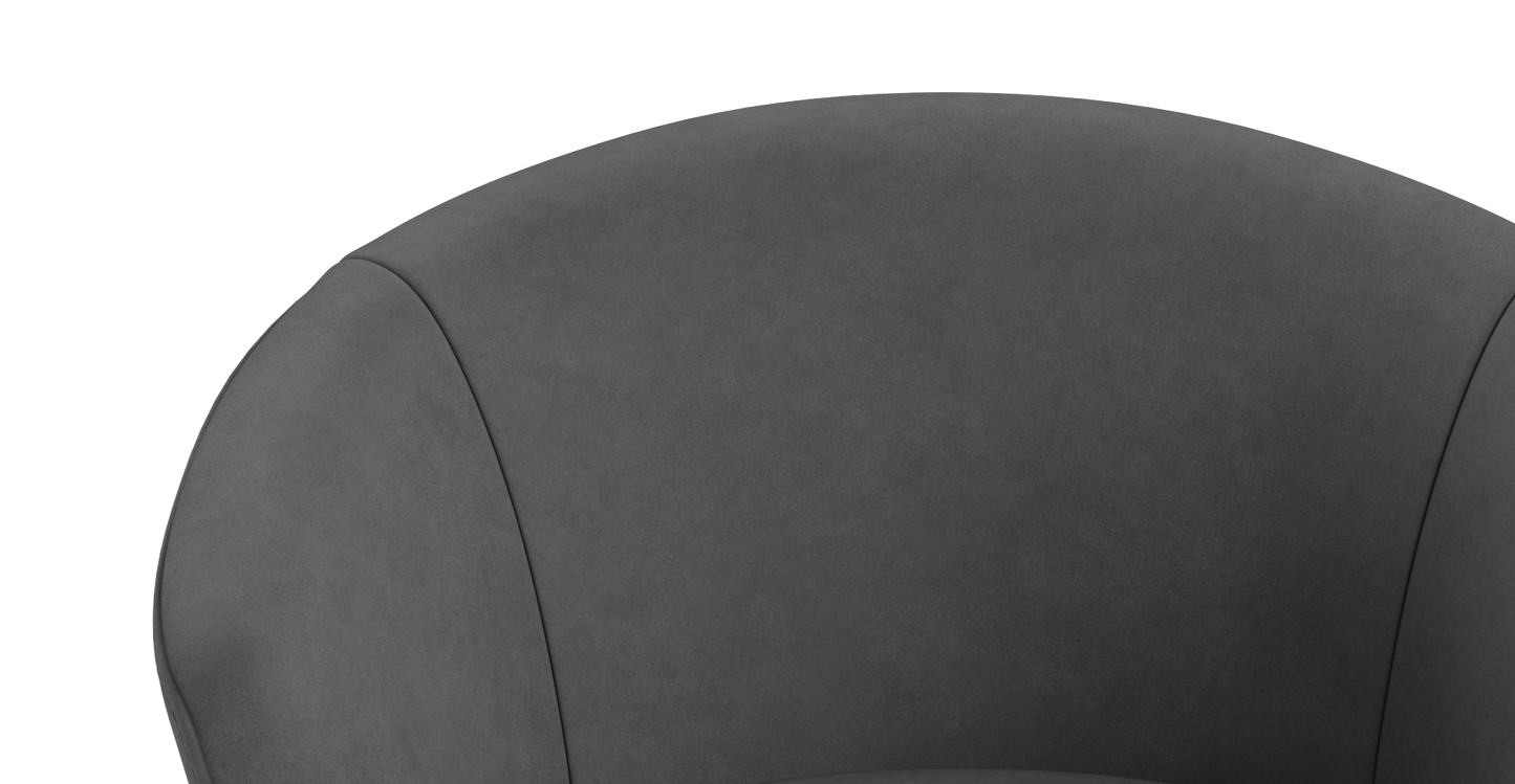 Brosa Kubrick Swivel Accent Chair (Moody Grey)