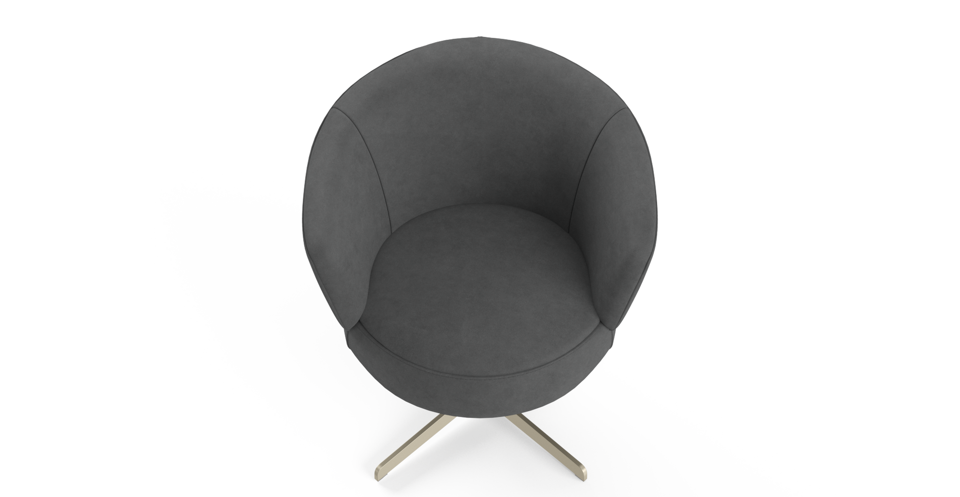 Brosa Kubrick Swivel Accent Chair (Moody Grey)