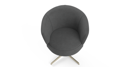 Brosa Kubrick Swivel Accent Chair (Moody Grey)