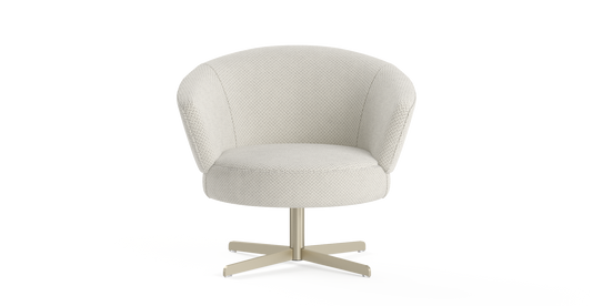 Brosa Kubrick Swivel Accent Chair  - Seashell White 