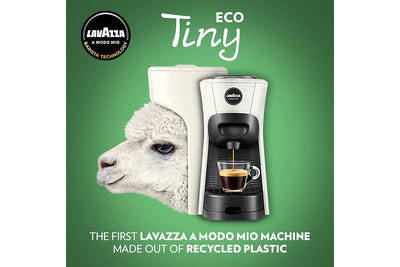 Lavazza A Modo Mio Tiny Eco Coffee Machine White - Compact, One-Button, Eco-Friendly