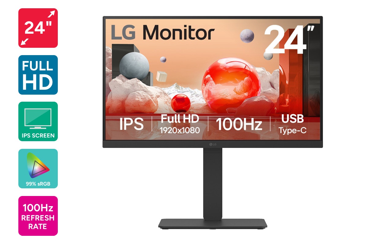 LG 24" Full HD 100Hz IPS USB-C Monitor
