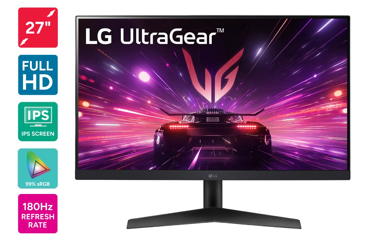 LG 27" UltraGear Full HD IPS 180Hz 1ms Gaming Monitor (27GS60F-B)