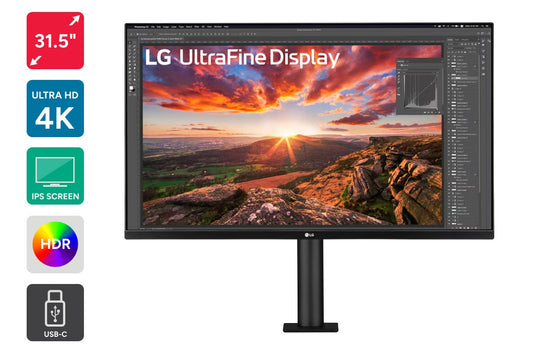LG 32" UltraFine 4K UHD Ergo USB-C Monitor (32UN880K-B)