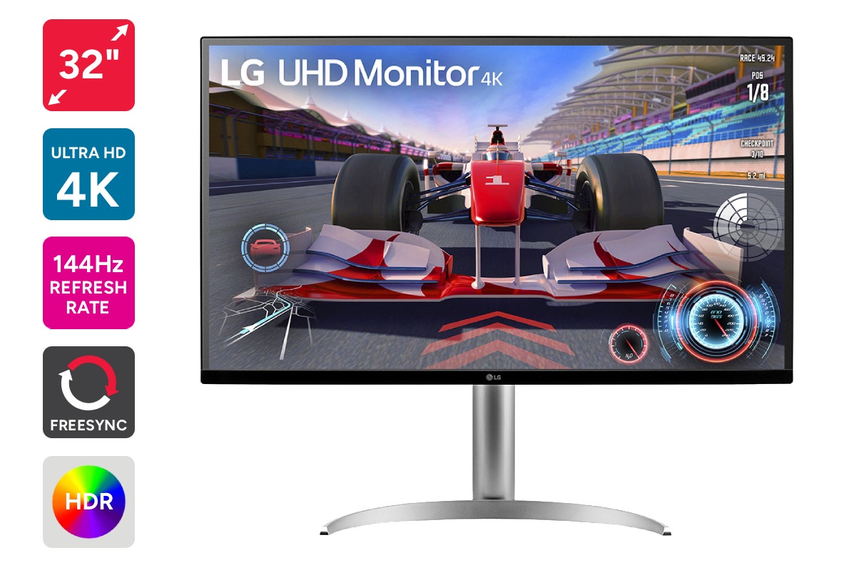 LG 32" UHD 144Hz FreeSync USB-C Gaming Monitor (32UQ750P-W)