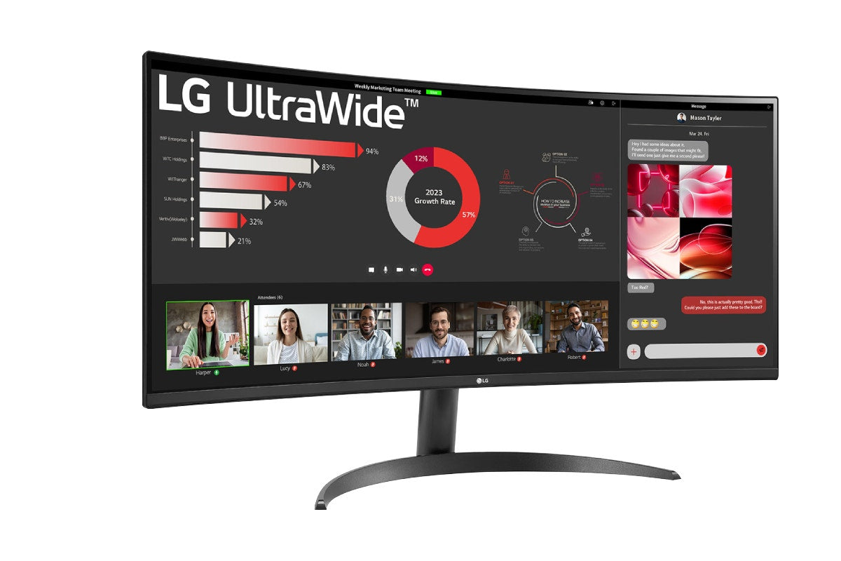 LG 34" Curved UltraWide WQHD 100Hz Monitor (34WR50QK)