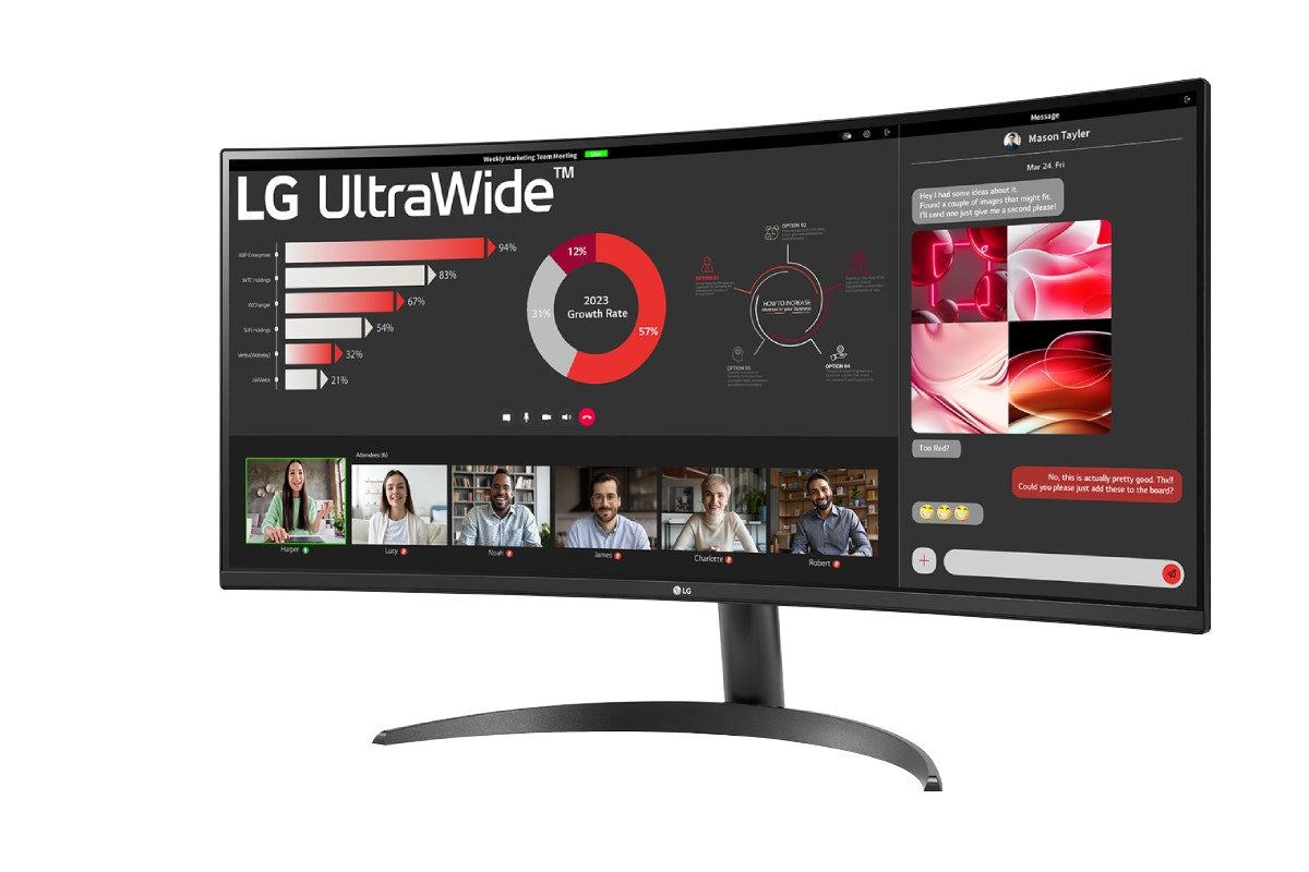 LG 34" Curved UltraWide WQHD 100Hz Monitor (34WR50QK)