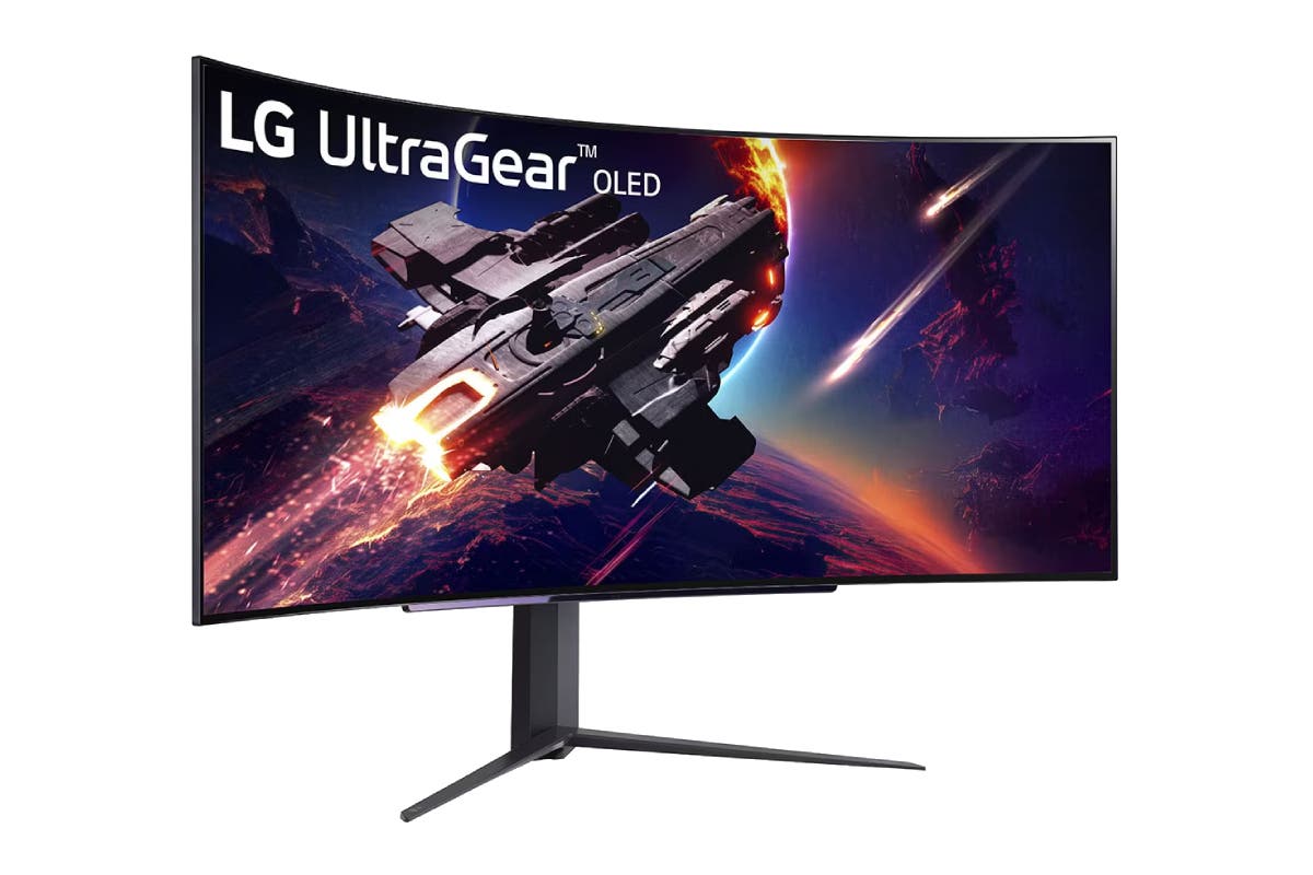 LG UltraGear 44.5" Curved WQHD 240Hz OLED Gaming Monitor (45GR95QE-B) | Auzzi Store