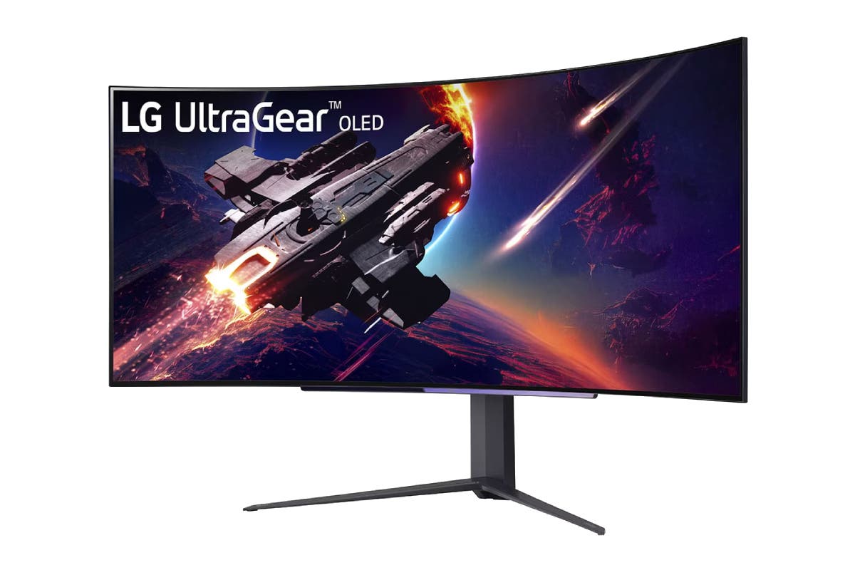 LG UltraGear 44.5" Curved WQHD 240Hz OLED Gaming Monitor (45GR95QE-B) | Auzzi Store