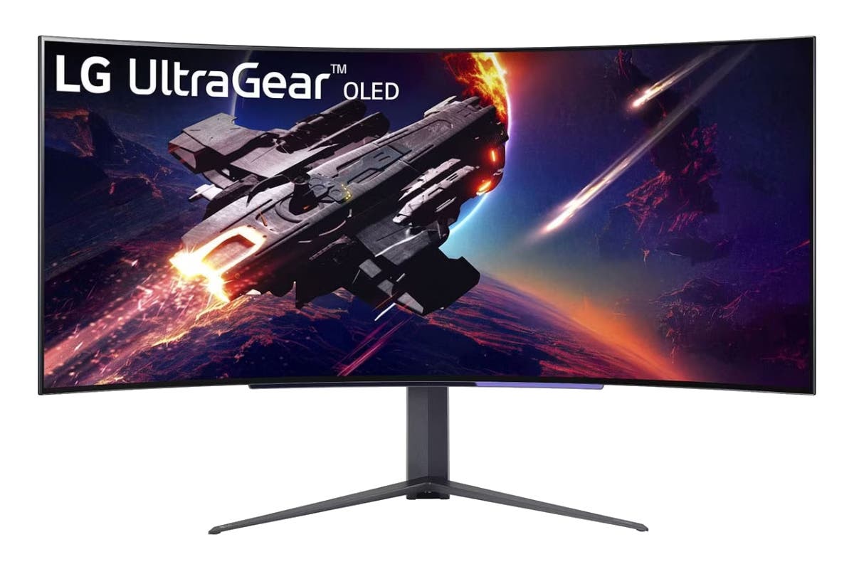 LG UltraGear 44.5" Curved WQHD 240Hz OLED Gaming Monitor (45GR95QE-B) | Auzzi Store