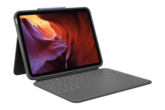 Logitech Rugged Folio Case for iPad (10th Gen, Grey)