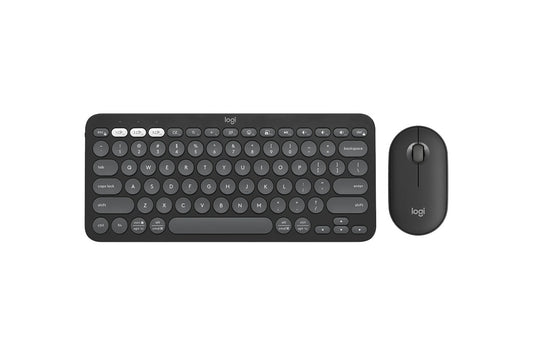 Logitech Pebble 2 Wireless Keyboard and Mouse Combo (Graphite) - Auzzistore