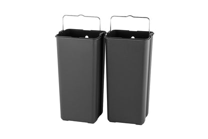 Matt Blatt 56L Dual Compartment Pedal Rubbish Bin (Grey)