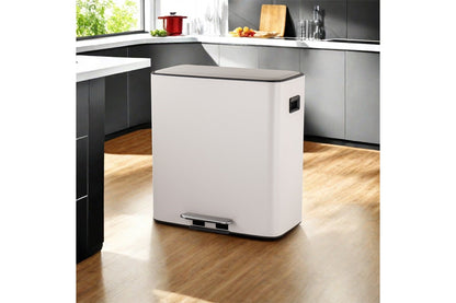 Matt Blatt 56L Dual Compartment Pedal Rubbish Bin