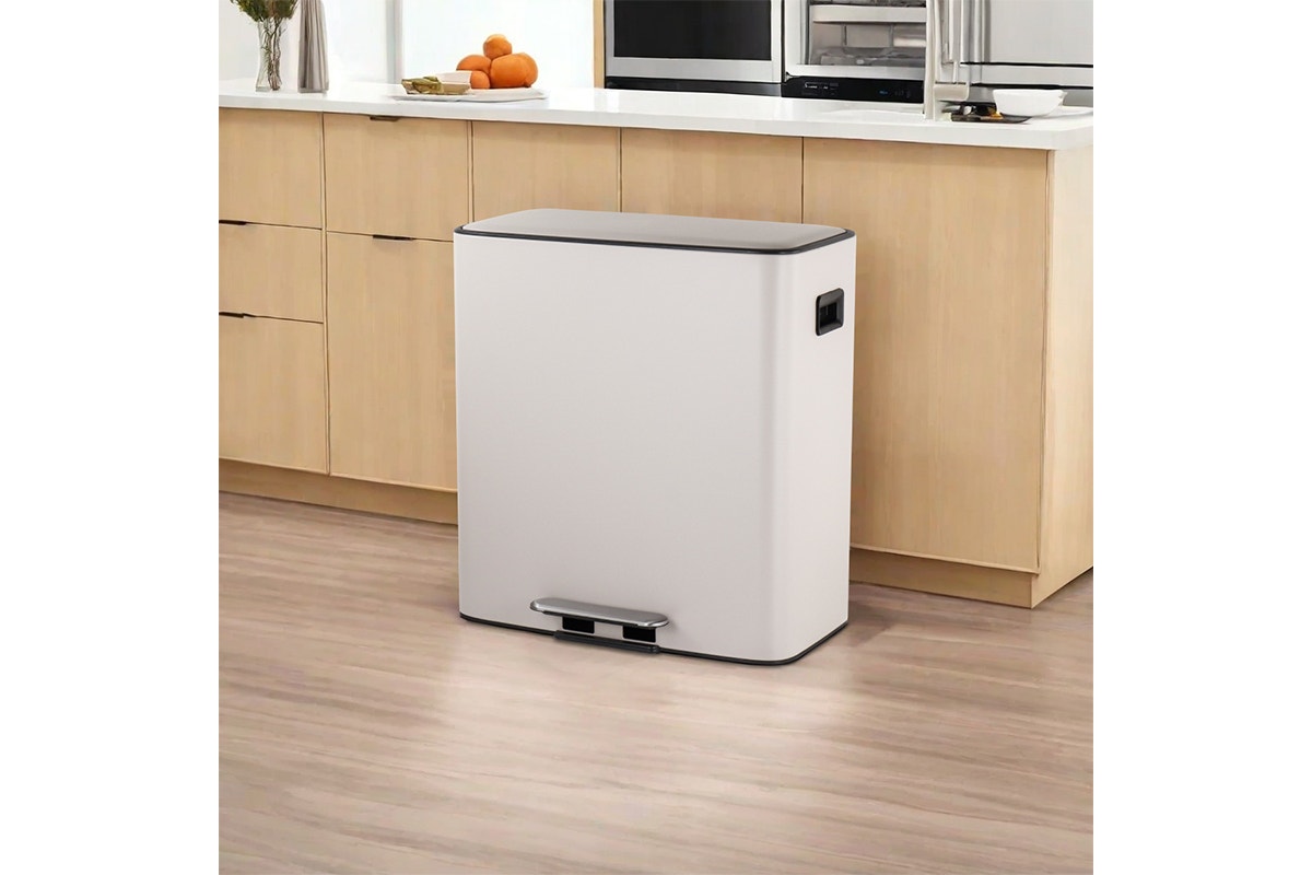Matt Blatt 56L Dual Compartment Pedal Rubbish Bin