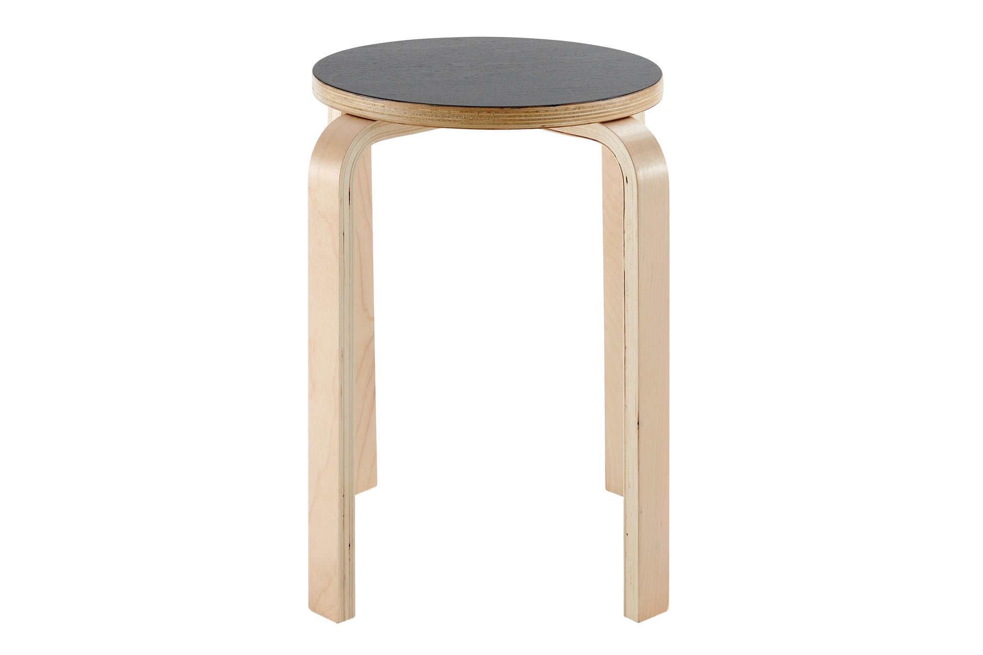 Matt Blatt Set of 4 Aalto Low Stool Replica (Black)