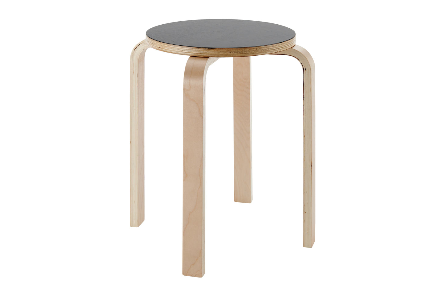 Matt Blatt Set of 4 Aalto Low Stool Replica (Black)