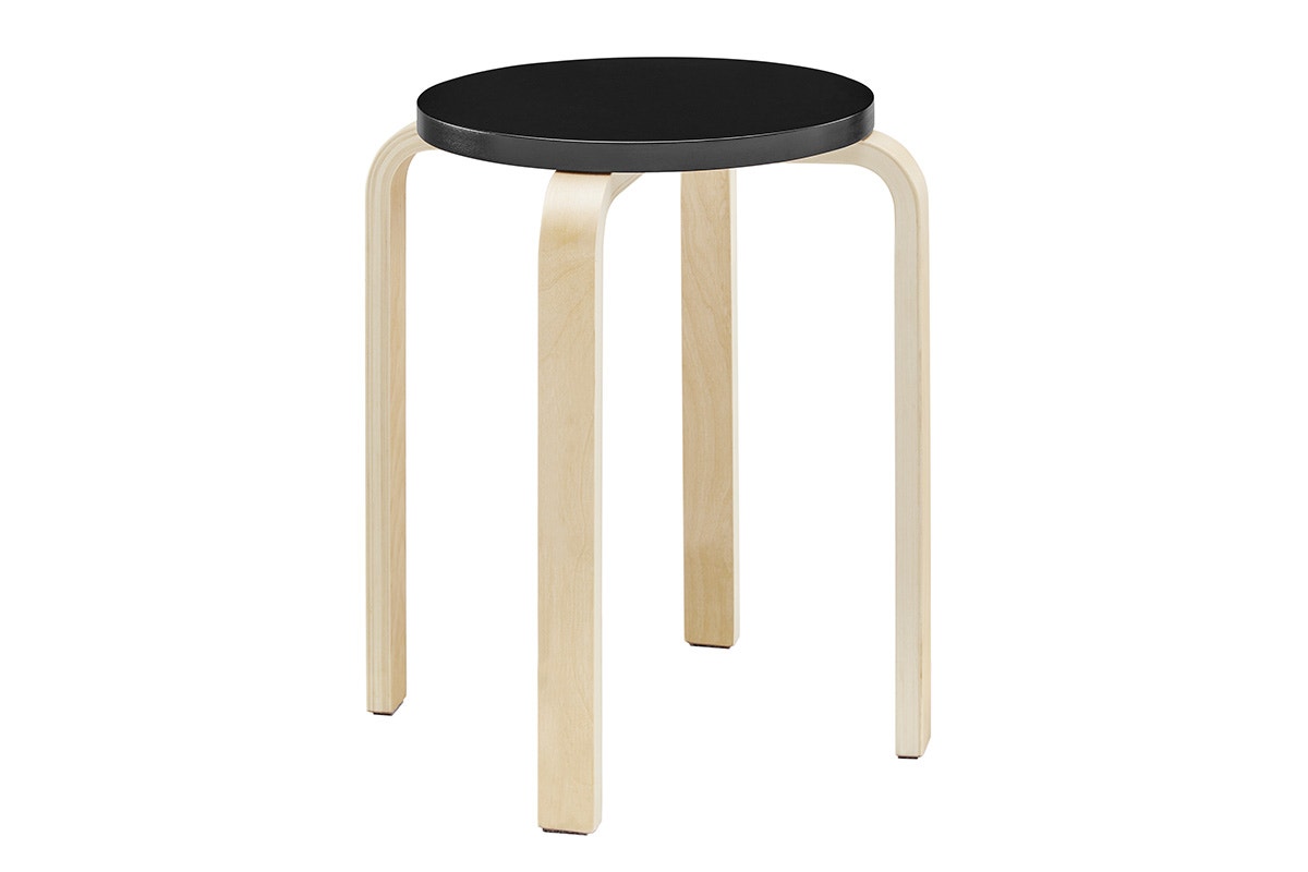 Matt Blatt Set of 4 Aalto Low Stool Replica (Black)