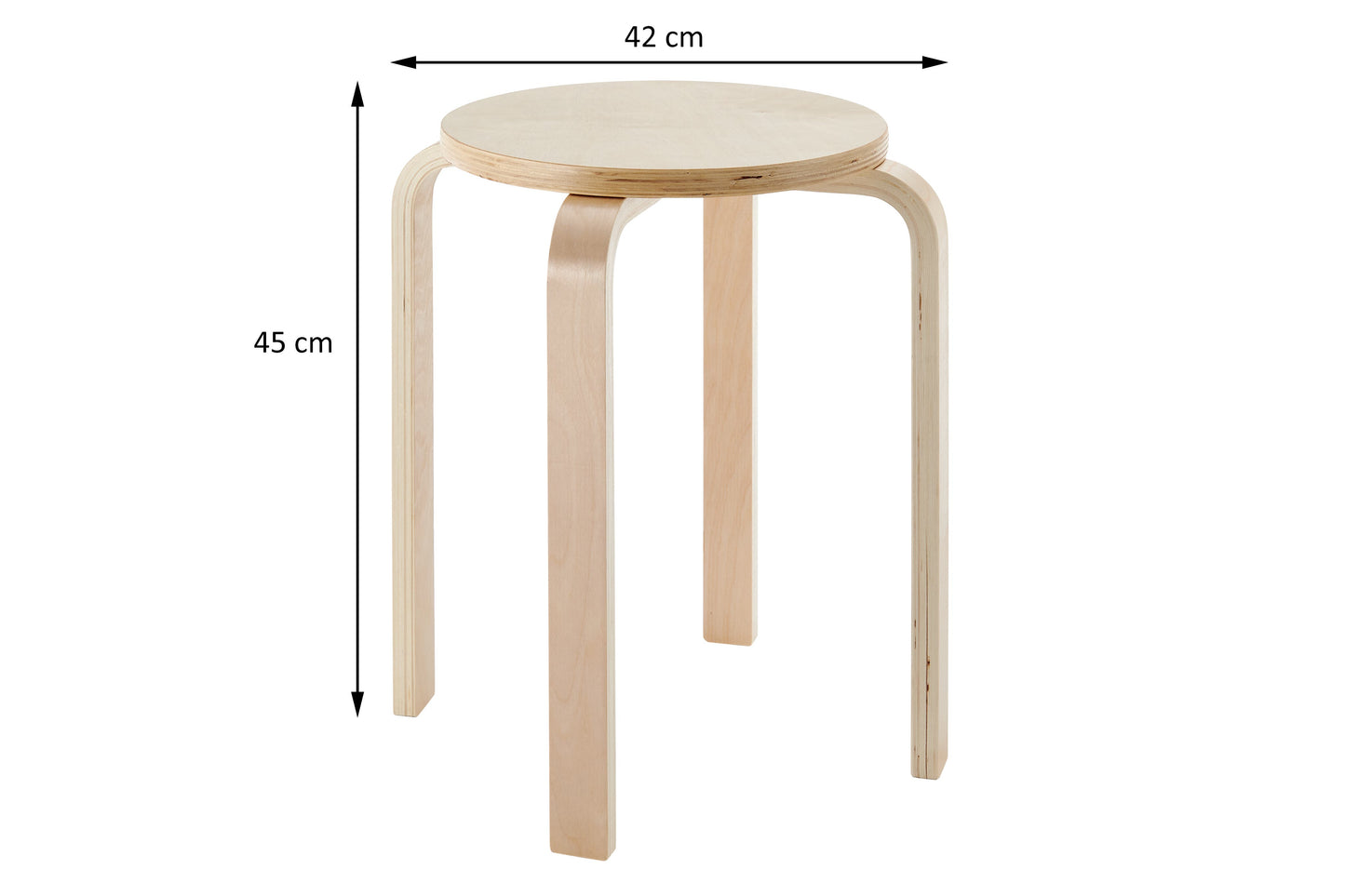 Matt Blatt Set of 4 Replica Aalto Low Stool (Natural)