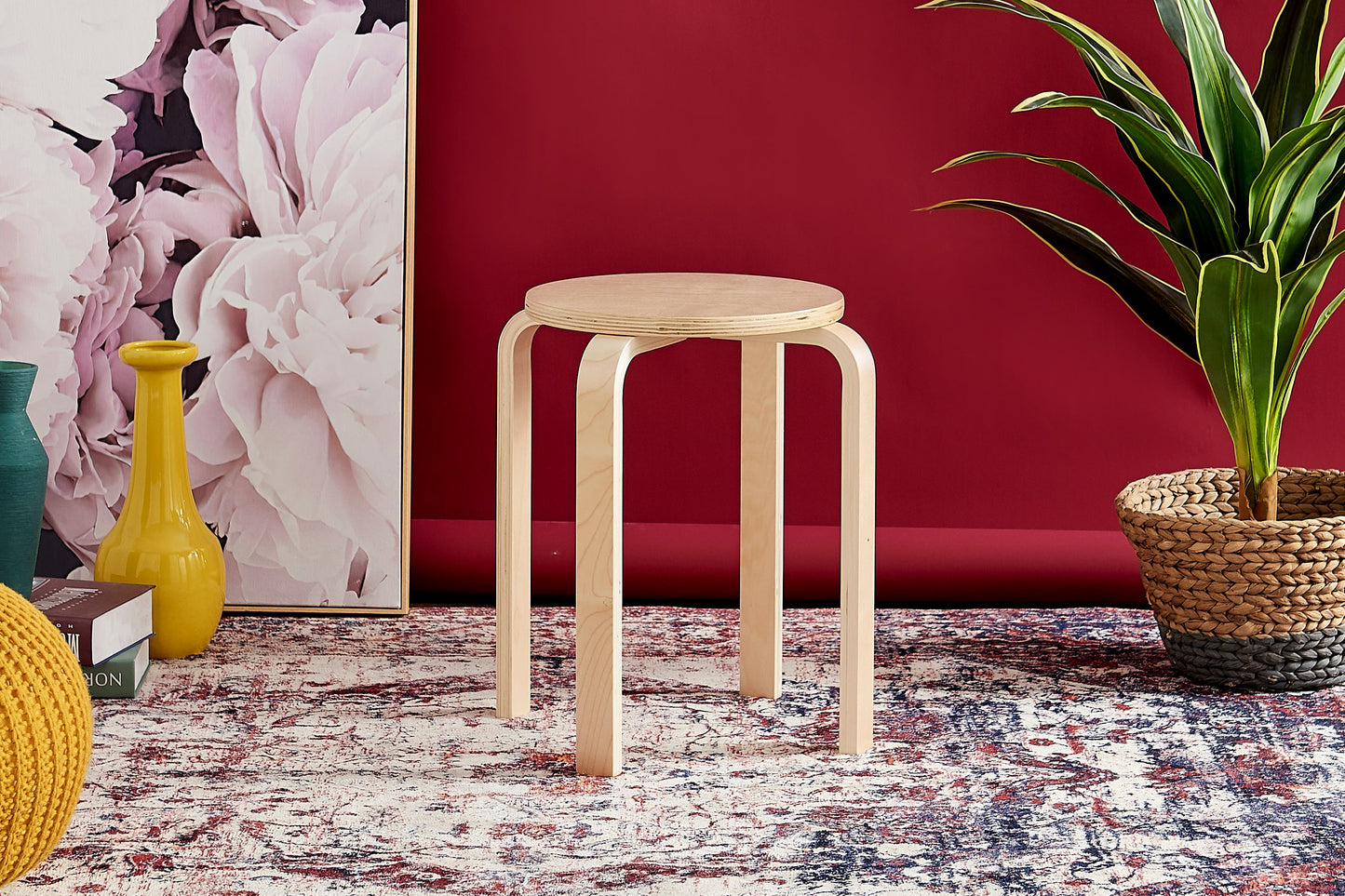 Matt Blatt Set of 4 Replica Aalto Low Stool (Natural)