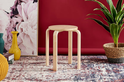 Matt Blatt Set of 4 Replica Aalto Low Stool (Natural)