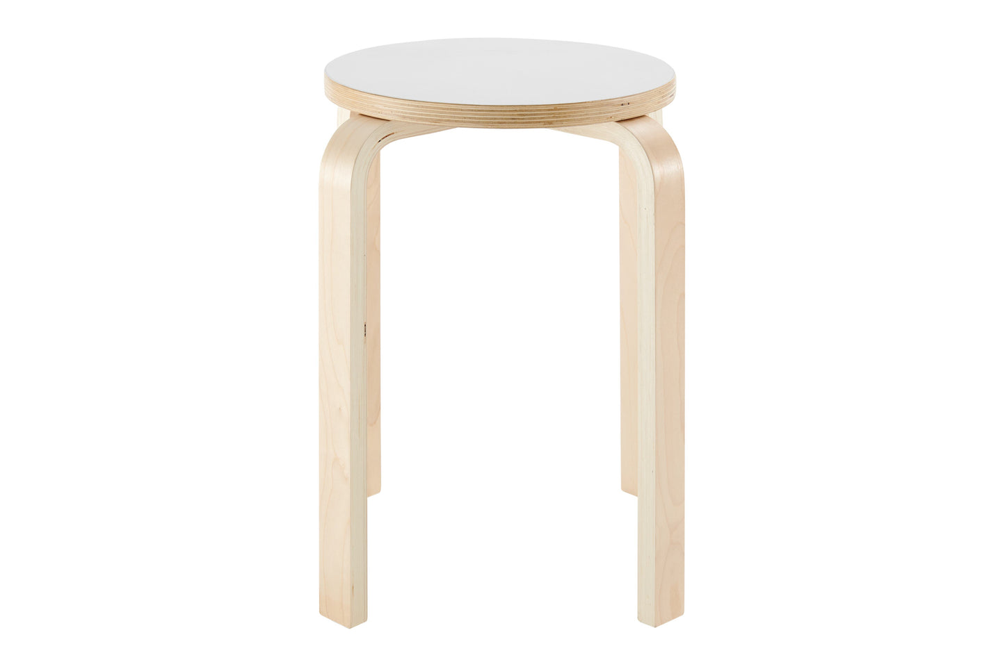 Matt Blatt Set of 4 Aalto Low Stool Replica (White)