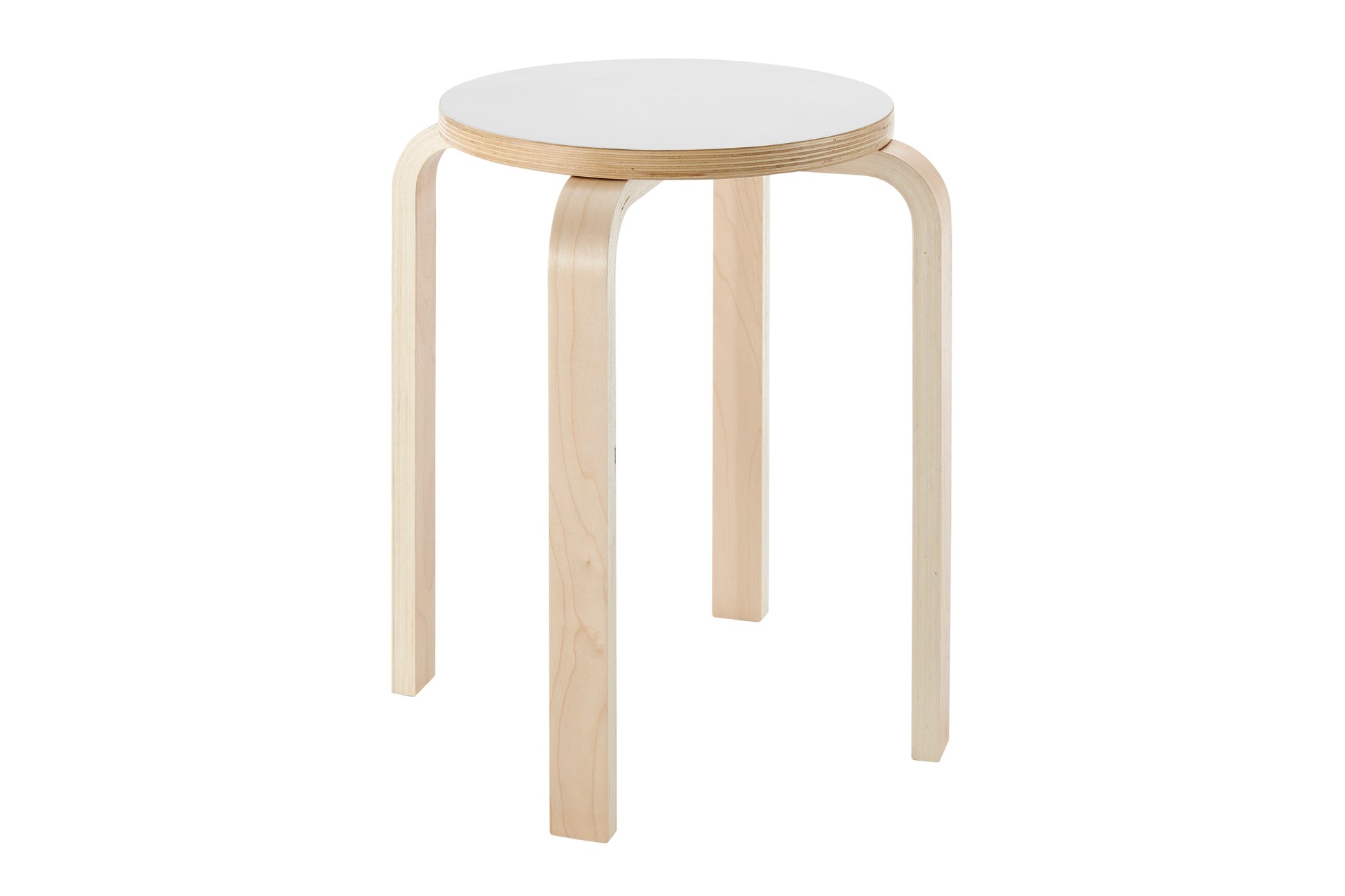 Matt Blatt Set of 4 Aalto Low Stool Replica (White)