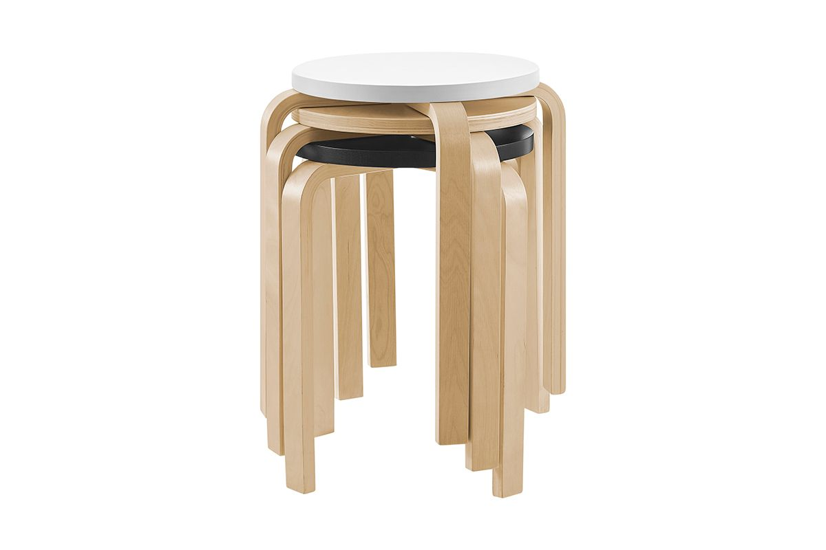 Set of 4 Matt Blatt Aalto Low Stools Replica (White)
