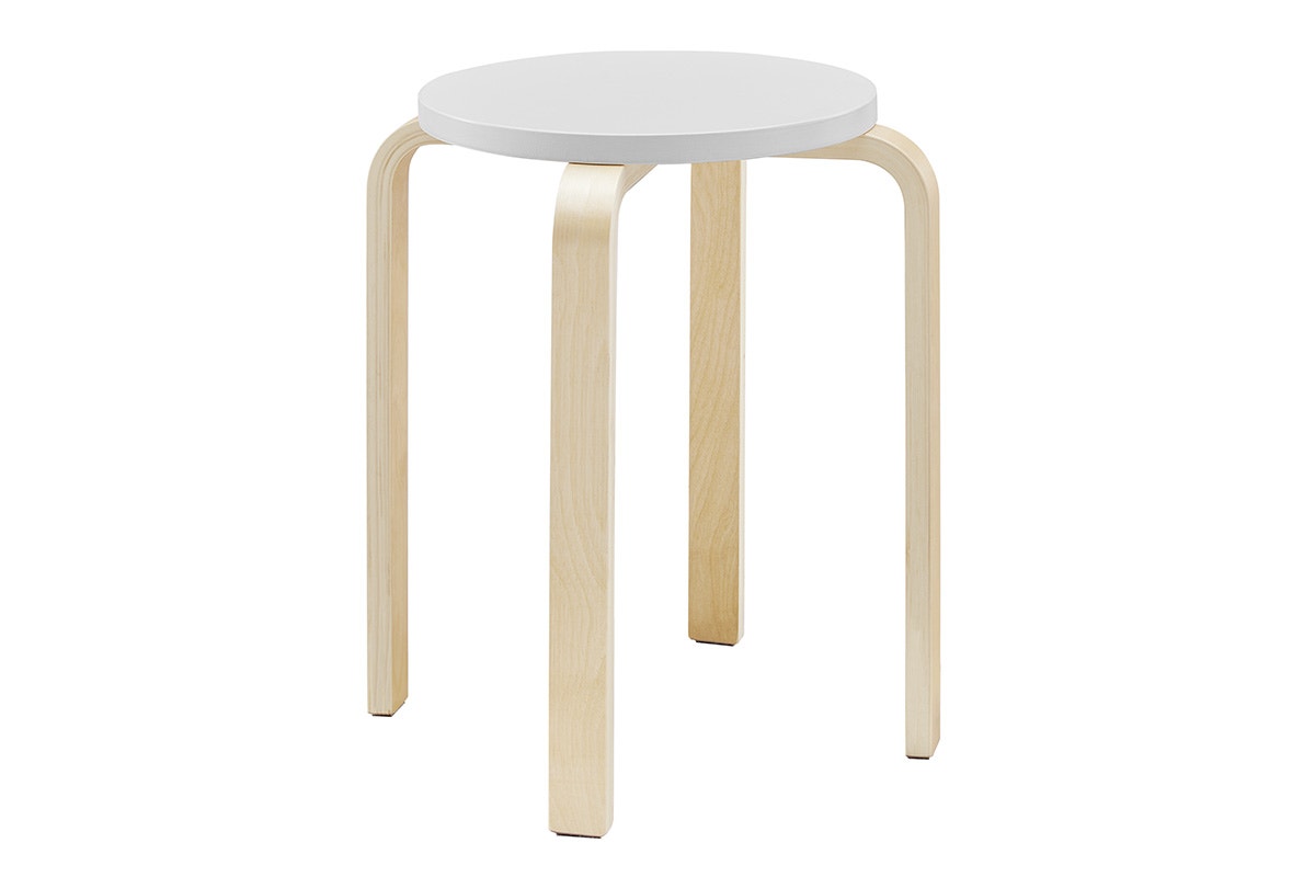 Matt Blatt Set of 4 Aalto Low Stool Replica (White)