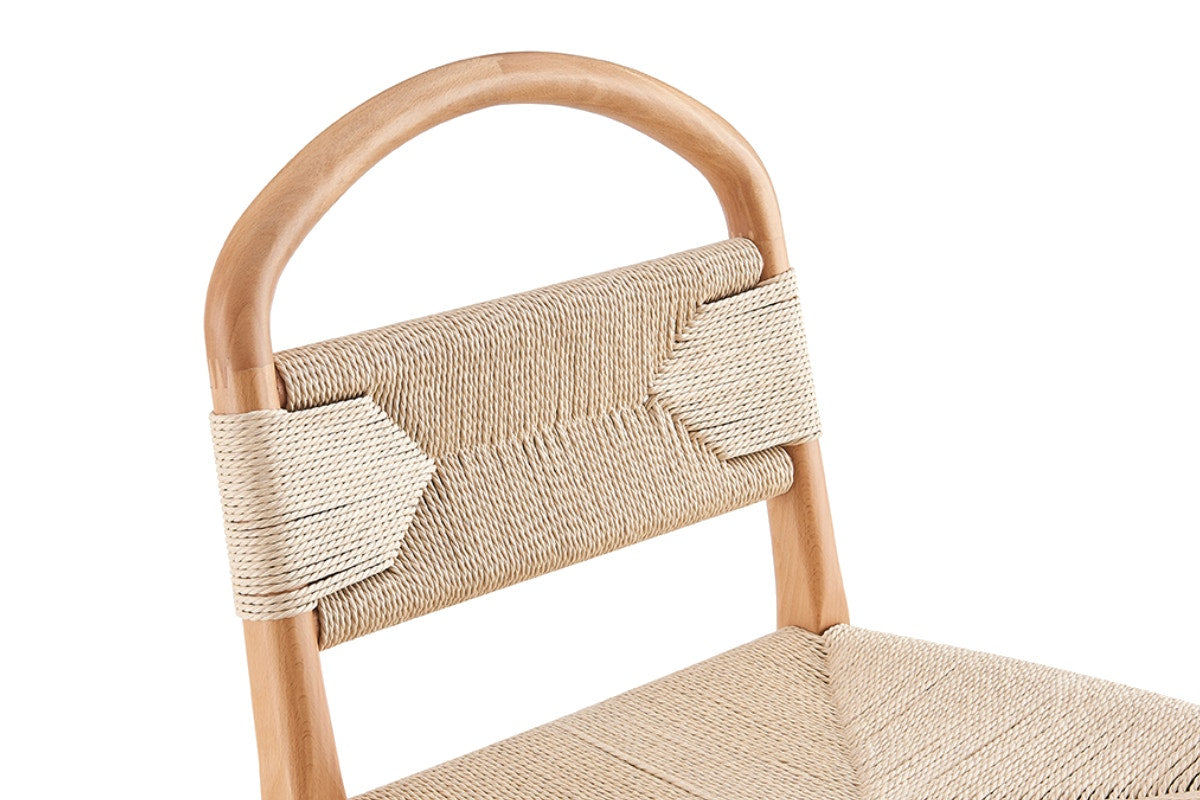 Matt Blatt Marcus Beech Wood Bar Stool (White/Natural)