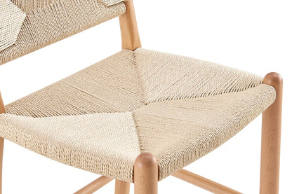 Matt Blatt Marcus Beech Wood Bar Stool (White/Natural)