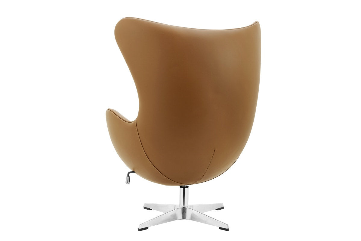 Matt Blatt Arne Jacobsen Egg Chair Replica (Brown Bonded Leather)