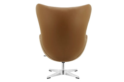 Matt Blatt Arne Jacobsen Egg Chair Replica (Brown Bonded Leather)