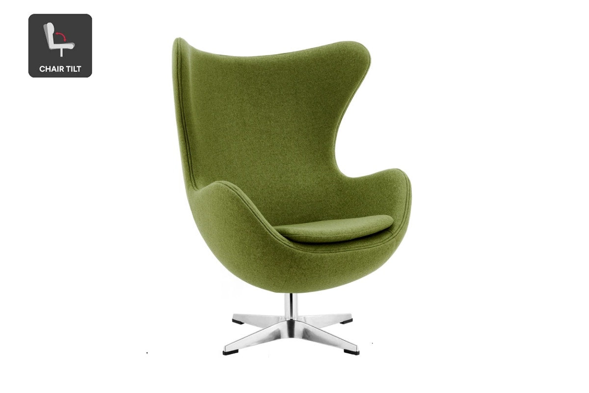 Matt Blatt Arne Jacobsen Egg Chair Premium Replica (Moss Green)